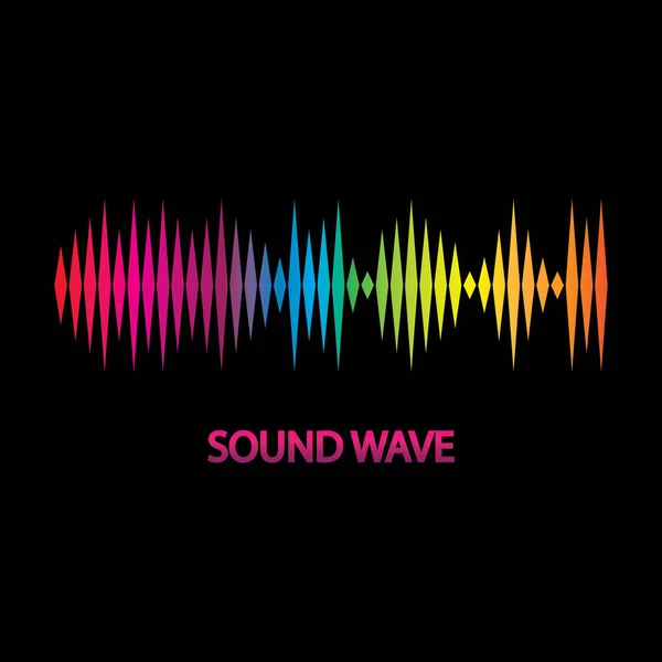 Sonido Wave Coloridas Ondas Sonoras Para Fiestas Pub Clubs Discotecas — Archivo Imágenes Vectoriales