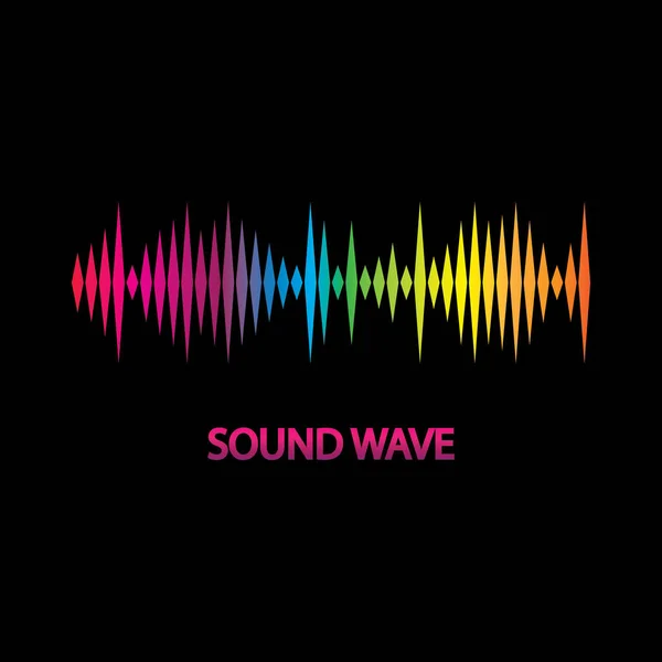 Sound Wave Ondes Sonores Colorées Pour Fête Pub Clubs Discothèques — Image vectorielle