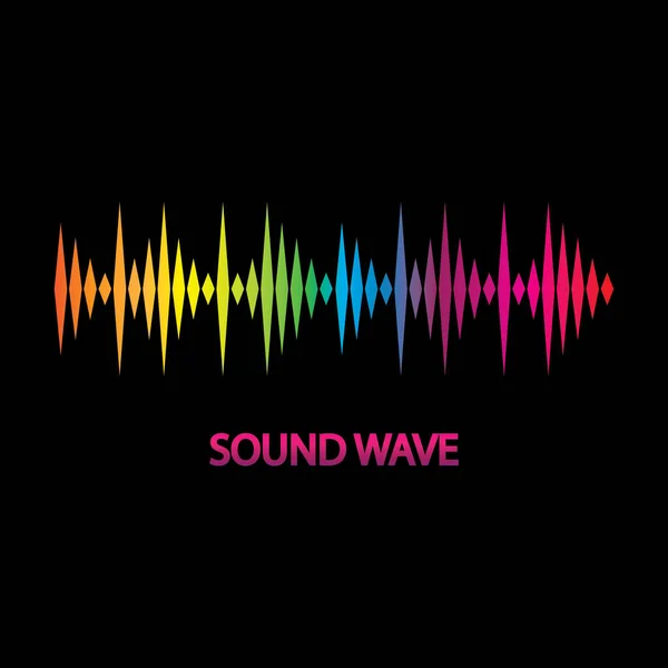 Sonido Wave Coloridas Ondas Sonoras Para Fiestas Pub Clubs Discotecas — Archivo Imágenes Vectoriales