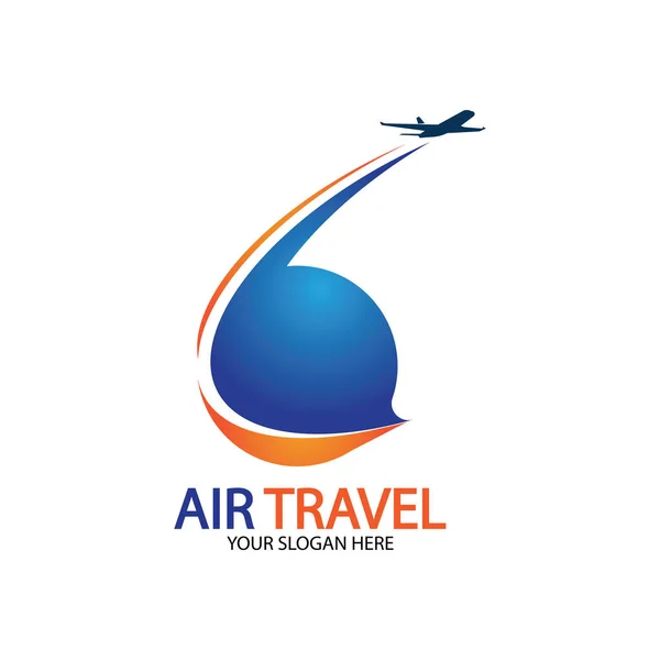 Air Travel Logo Vector Icono Diseño Plantilla Vector — Vector de stock