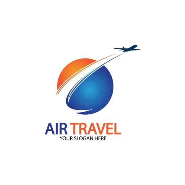 Air Travel Logo Vector Icono Diseño Plantilla Vector — Vector de stock