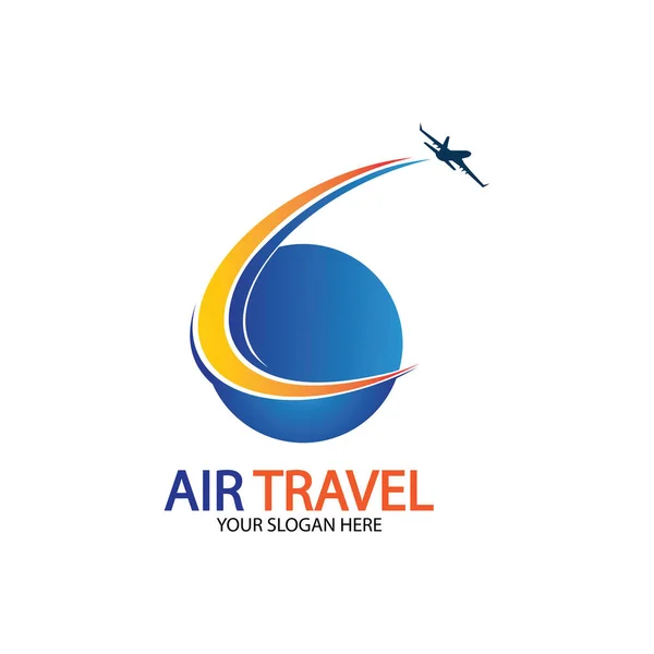 Air Travel Logo Vector Icon Design Template Vector — Stock Vector