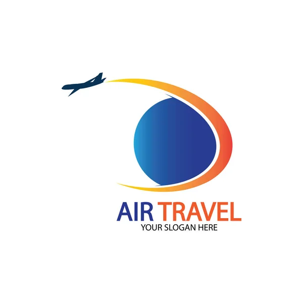 Logo Air Travel Wektor Wektor Projekt Ikony Wektor — Wektor stockowy