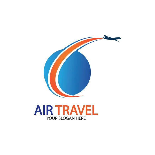 Logo Air Travel Wektor Wektor Projekt Ikony Wektor — Wektor stockowy