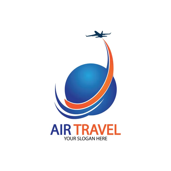 Air Travel Logotipo Vetor Ícone Design Modelo Vetor — Vetor de Stock