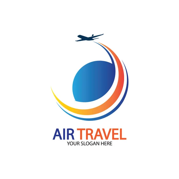 Air Travel Logo Vector Icono Diseño Plantilla Vector — Vector de stock