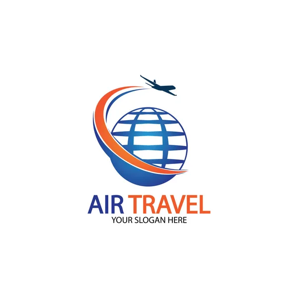 Air Travel Logo Vector Icono Diseño Plantilla Vector — Vector de stock