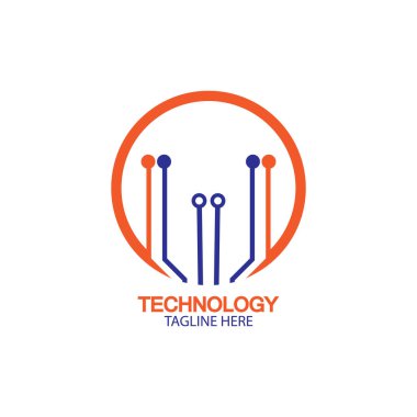 devre teknolojisi logo vektör şablon-vektörü