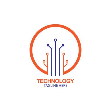 devre teknolojisi logo vektör şablon-vektörü