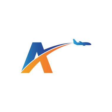 Harf Bir Hava Seyahat logosu tasarımı şablon-vektörü