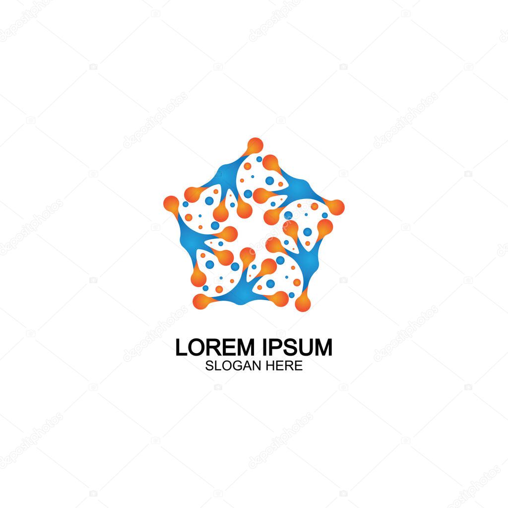 Molecule symbol logo template vector illustration design
