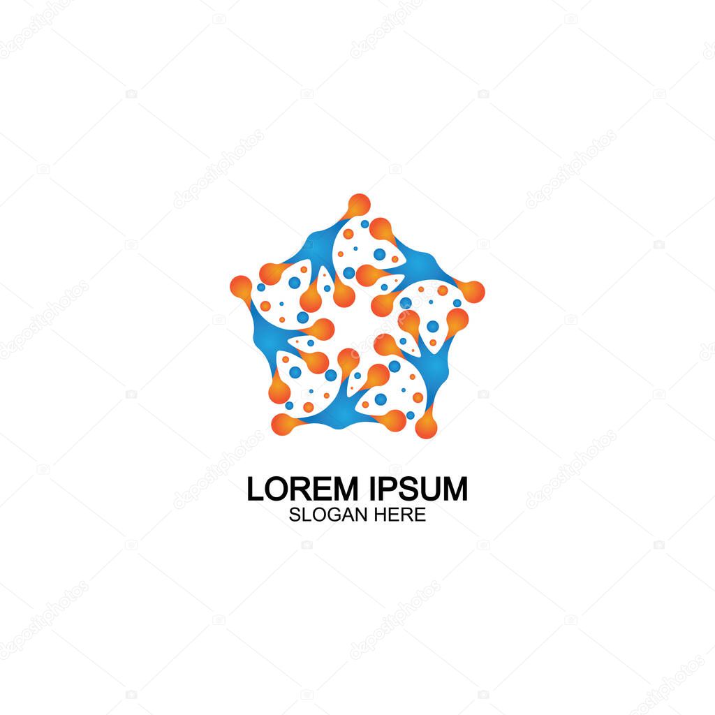 Molecule symbol logo template vector illustration design 