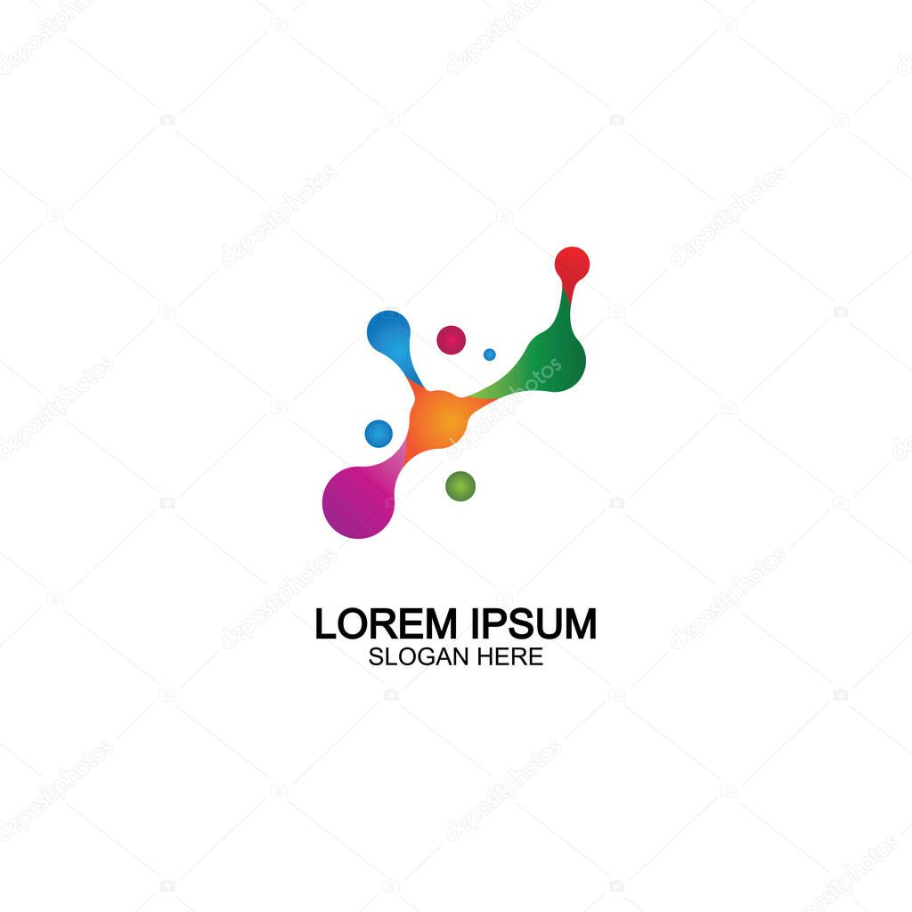 Molecule symbol logo template vector illustration design