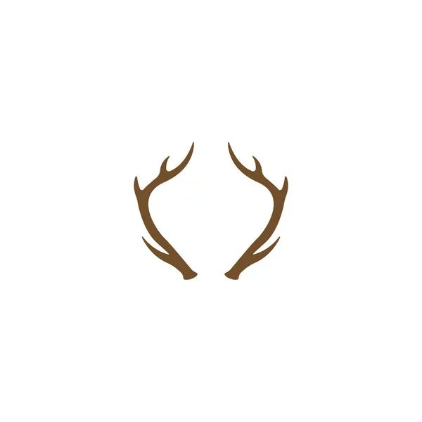 Rådjur Antlers Logotyp Mall Illustration Design — Stock vektor