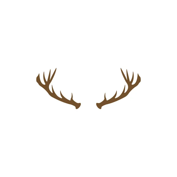 Herten Antlers Logo Template Illustratie Ontwerp — Stockvector