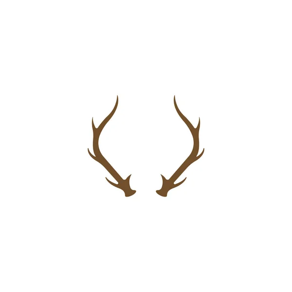 Herten Antlers Logo Template Illustratie Ontwerp — Stockvector