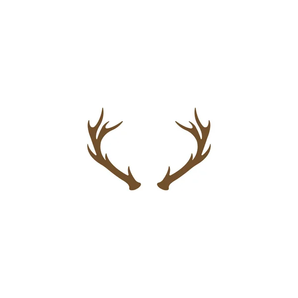 Rådjur Antlers Logotyp Mall Illustration Design — Stock vektor