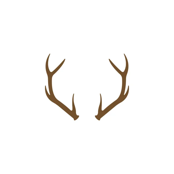 Rådjur Antlers Logotyp Mall Illustration Design — Stock vektor