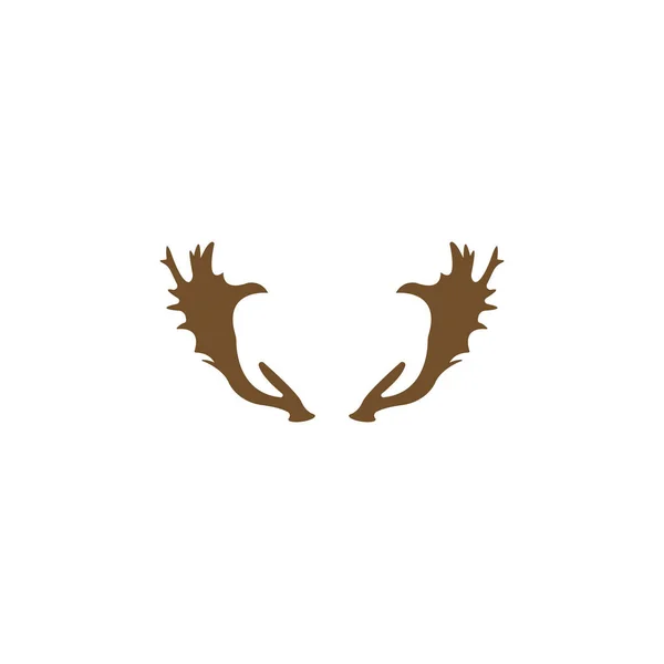 Herten Antlers Logo Template Illustratie Ontwerp — Stockvector