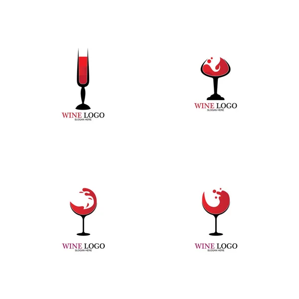 Шаблон Дизайну Логотипу Вина Векторна Ілюстрація Іконок Вектор — стоковий вектор