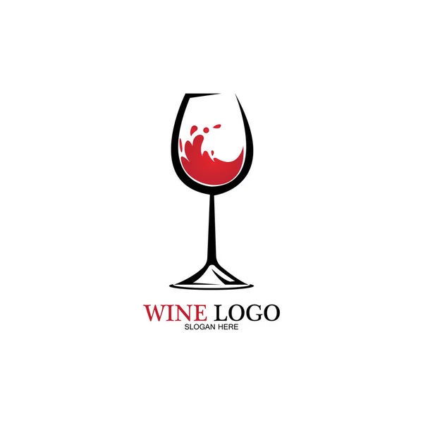 Wine Logo Design Template Vector Illustration Icon Vector — Stock Vector