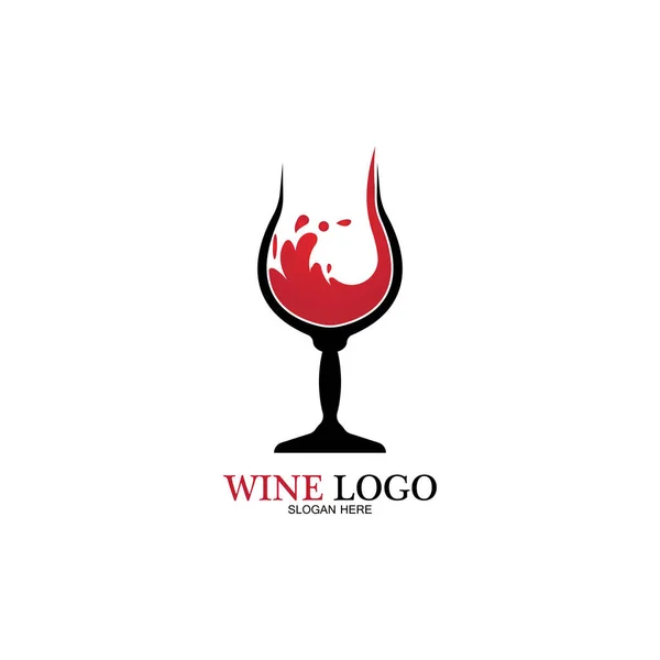 Wine Logo Design Template Vector Illustration Icon Vector — Stock Vector