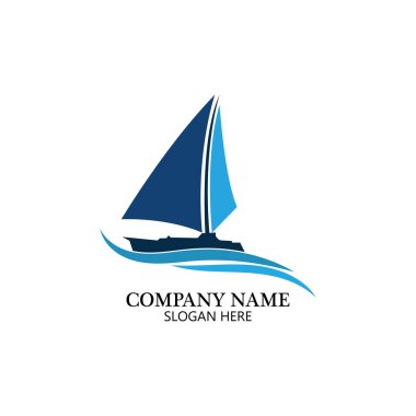 bot logo şablonu, gemi simgesi tasarımı, illüstrasyon element vektörü