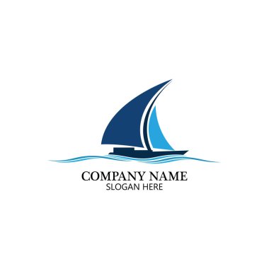 bot logo şablonu, gemi simgesi tasarımı, illüstrasyon element vektörü