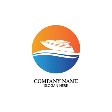 bot logo şablonu, gemi simgesi tasarımı, illüstrasyon element vektörü