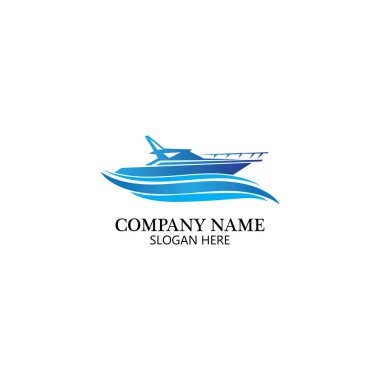 bot logo şablonu, gemi simgesi tasarımı, illüstrasyon element vektörü