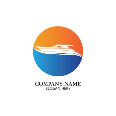 bot logo şablonu, gemi simgesi tasarımı, illüstrasyon element vektörü