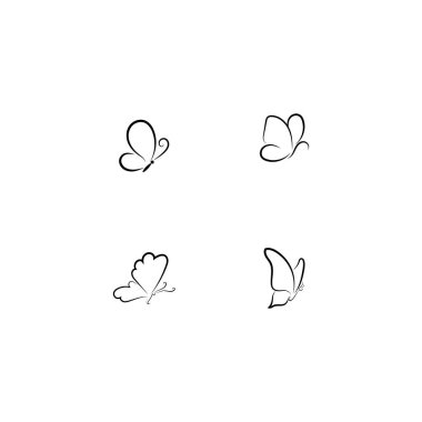 Güzellik Kelebeği Vektör simgesi tasarımı