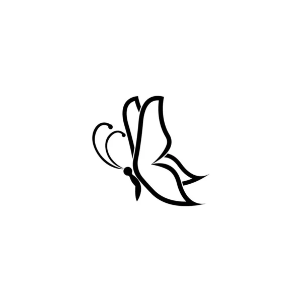 Beauty Butterfly Design Icona Vettoriale — Vettoriale Stock