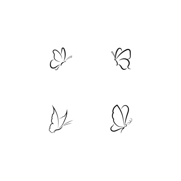 Belleza Mariposa Vector Icono Diseño — Vector de stock