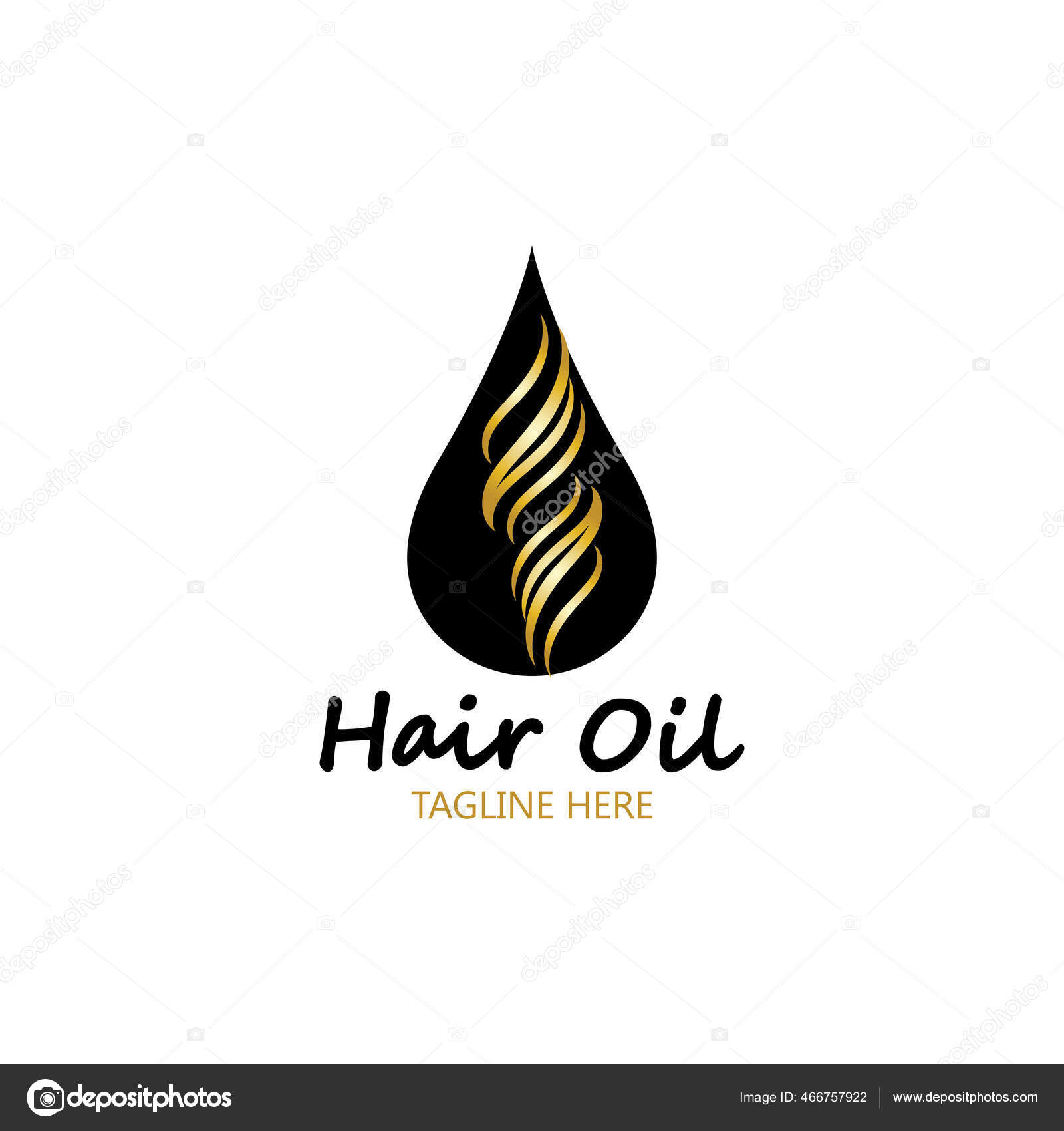 Hair Oil Essential Logo Drop Oil Hair Logo Symbol Vector Stock Vector