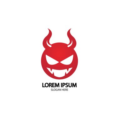 Şeytan logo vektör şablonu