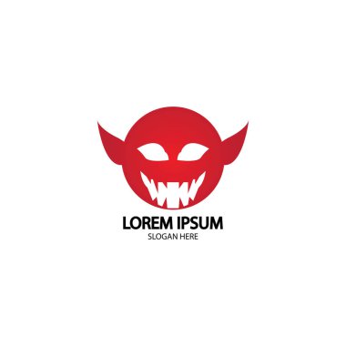Şeytan logo vektör şablonu