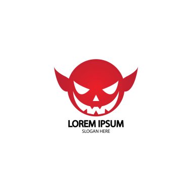 Şeytan logo vektör şablonu