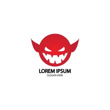 Şeytan logo vektör şablonu