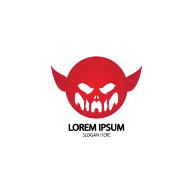 Şeytan logo vektör şablonu