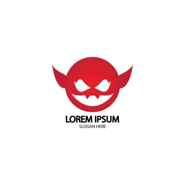 Şeytan logo vektör şablonu