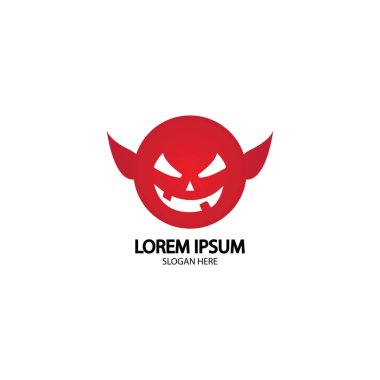 Şeytan logo vektör şablonu