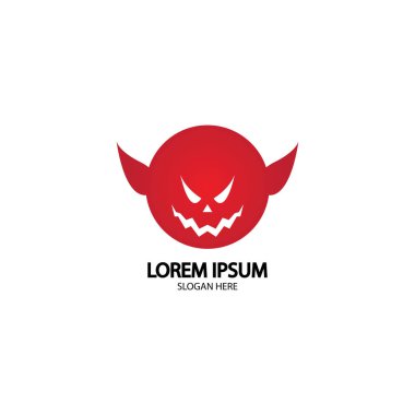Şeytan logo vektör şablonu