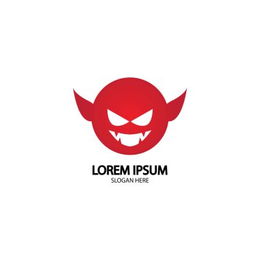 Şeytan logo vektör şablonu