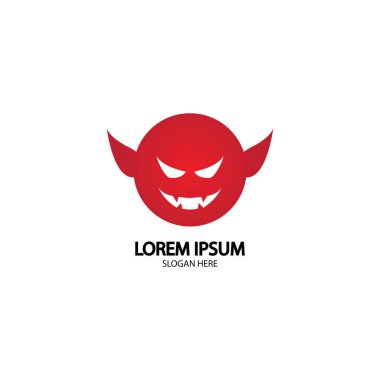 Şeytan logo vektör şablonu