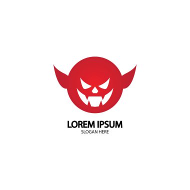 Şeytan logo vektör şablonu