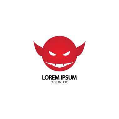 Şeytan logo vektör şablonu