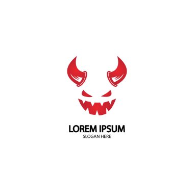 Şeytan logo vektör şablonu