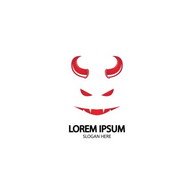 Şeytan logo vektör şablonu