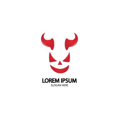 Şeytan logo vektör şablonu